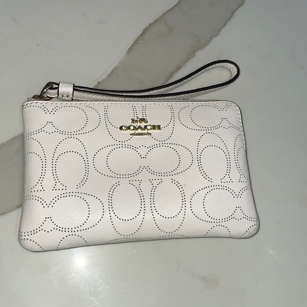 Coach wristlet | never used | white